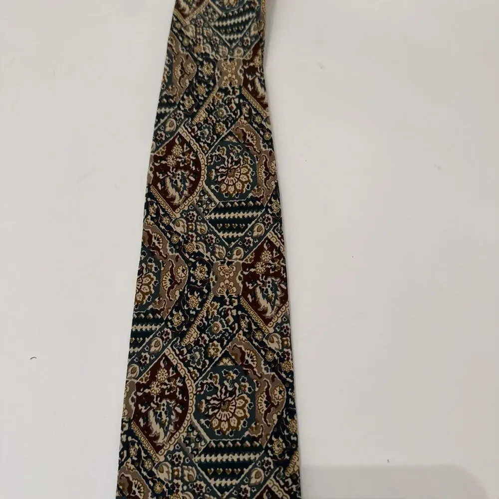 Christian Dior Monsieur Men’s Silk Tie Paisley Made In USA WPL 125 “Read”